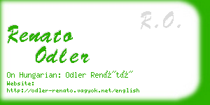 renato odler business card